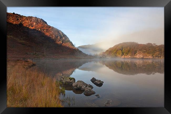 Llyn Dinas Framed Print by Rory Trappe