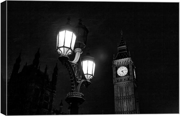 Westminster at Night Canvas Print by Richard Cruttwell