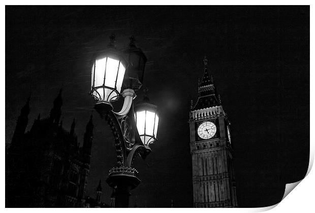 Westminster at Night Print by Richard Cruttwell