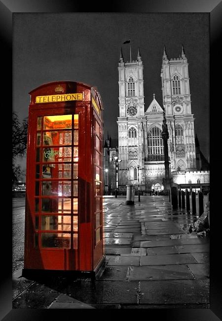 London Telephone Box Framed Print by Richard Cruttwell