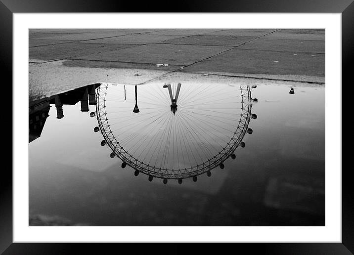 London Eye Reflection Framed Mounted Print by Richard Cruttwell
