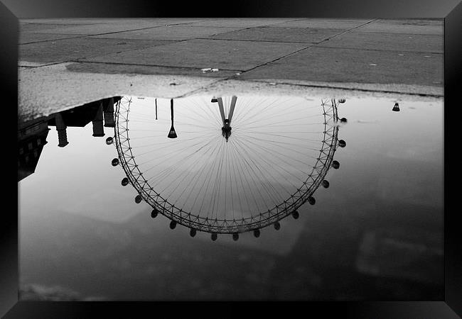 London Eye Reflection Framed Print by Richard Cruttwell