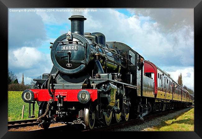 Steam Locomotive 46521 Framed Print by philip milner