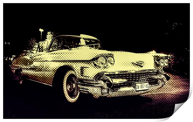 Cadillac 62S convertible Print by Guido Parmiggiani