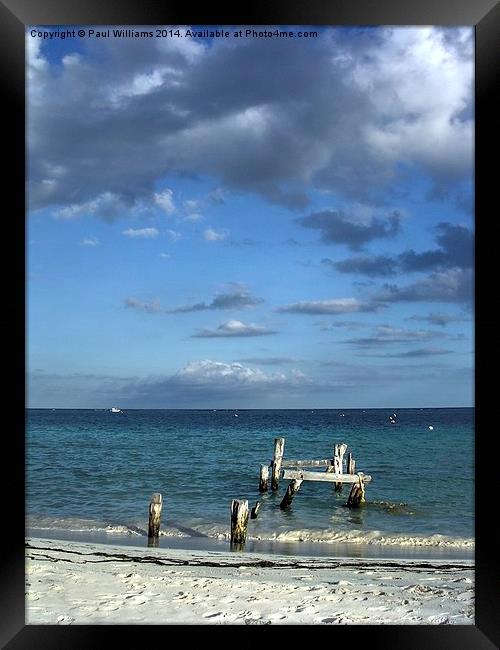 Old Jetty Supports Framed Print by Paul Williams