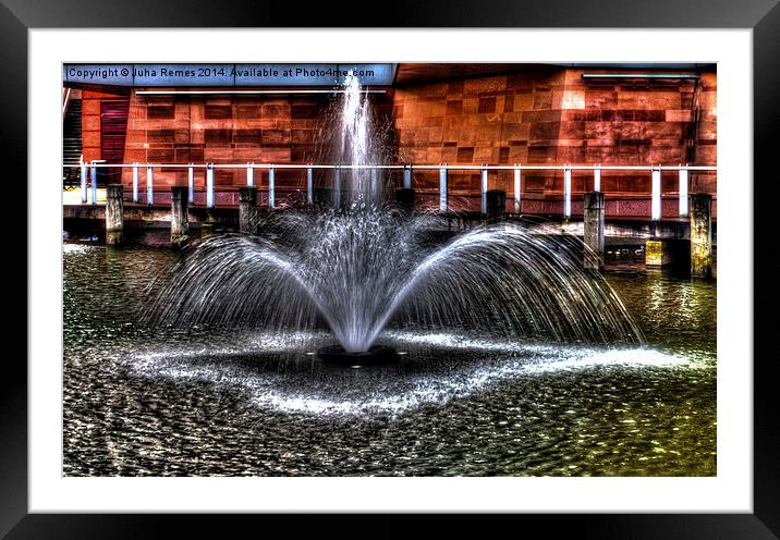 Water Fountain Framed Mounted Print by Juha Remes