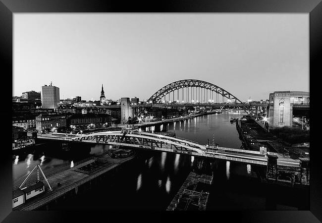 Newcastle Bridges Framed Print by Northeast Images