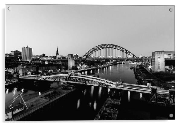 Newcastle Bridges Acrylic by Northeast Images