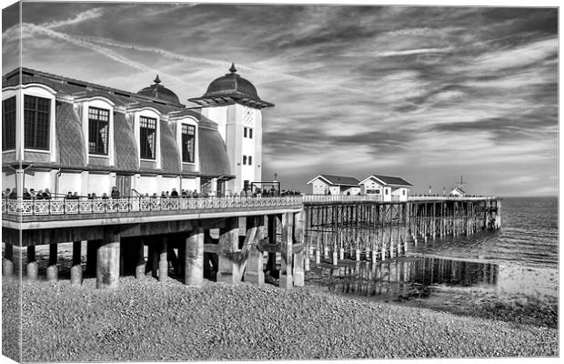 The Pier and Pavillion in Penarth Canvas Print by Becky Dix