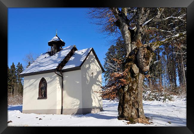 Little chapel in winter Framed Print by Matthias Hauser