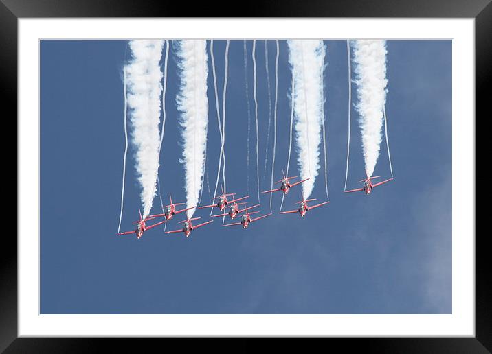 Red Arrows smoking Framed Mounted Print by Tim  Senior