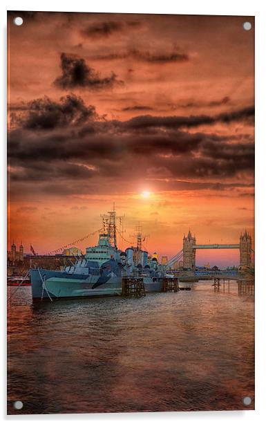 HMS Belfast Acrylic by Jason Green