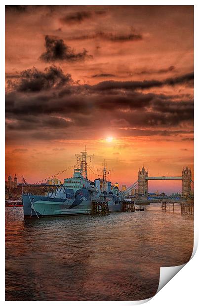 HMS Belfast Print by Jason Green