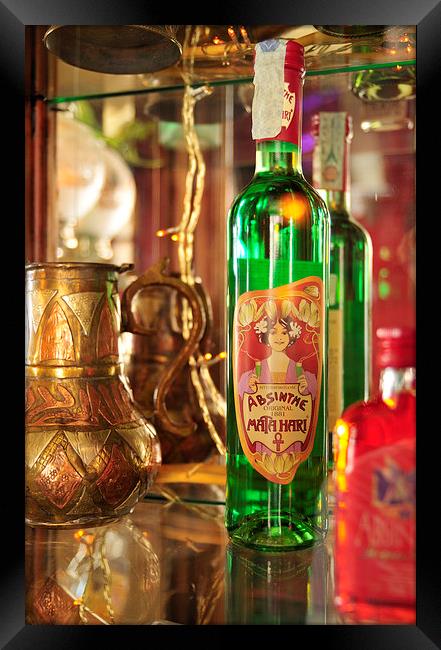 Bottle with green absinthe Framed Print by Matthias Hauser
