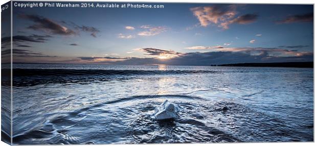 Rock and Ripples Canvas Print by Phil Wareham