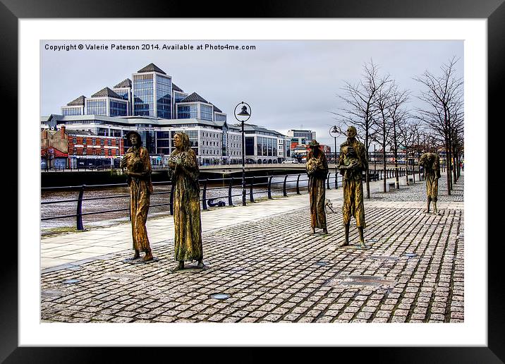 Famine Memorial Framed Mounted Print by Valerie Paterson