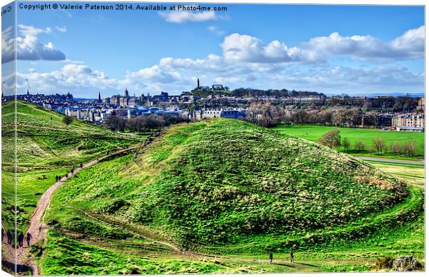 Holyrood Park Canvas Print by Valerie Paterson