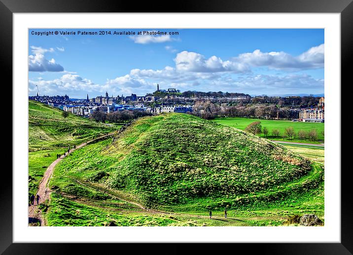 Holyrood Park Framed Mounted Print by Valerie Paterson