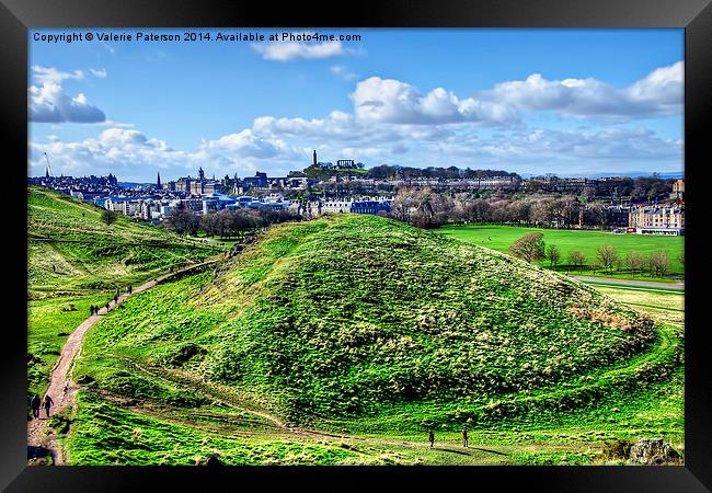 Holyrood Park Framed Print by Valerie Paterson