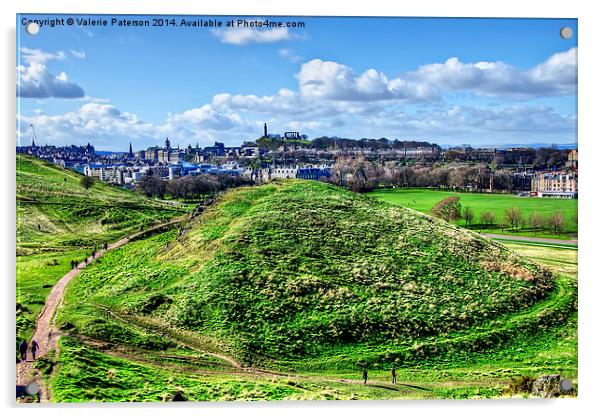 Holyrood Park Acrylic by Valerie Paterson