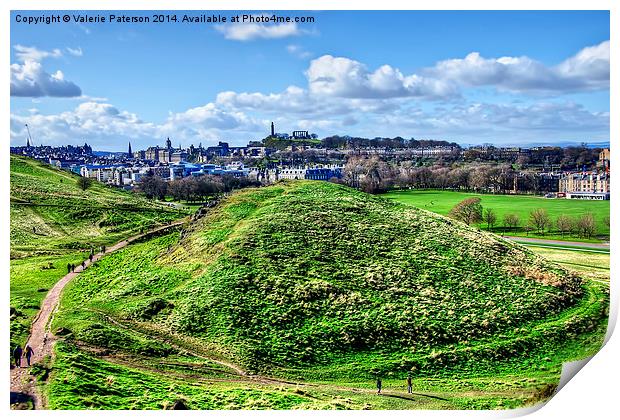 Holyrood Park Print by Valerie Paterson