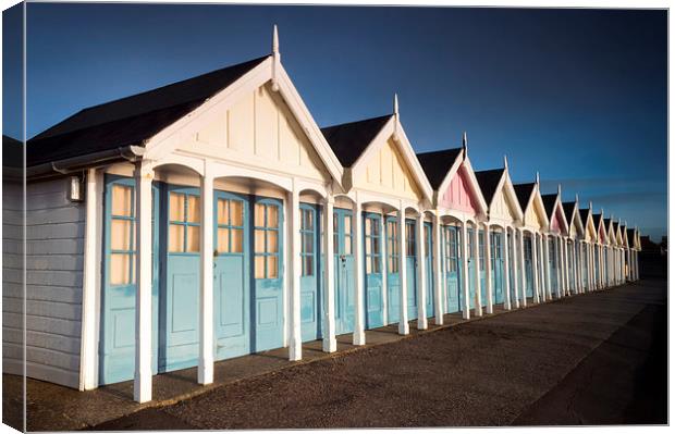 Weymouth Beach Huts Canvas Print by Chris Frost