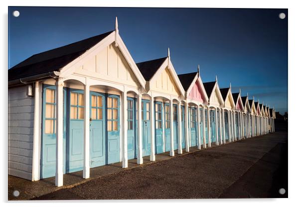 Weymouth Beach Huts Acrylic by Chris Frost