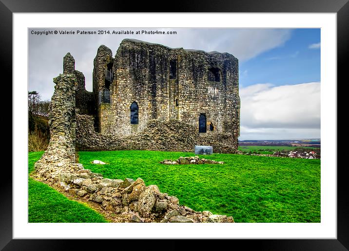 Dundonald Castle Framed Mounted Print by Valerie Paterson