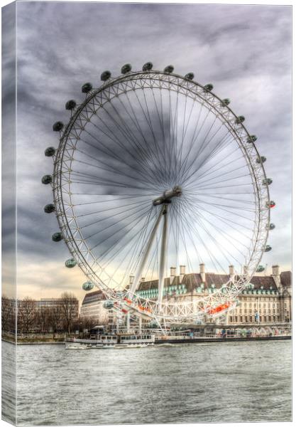 The London Eye Canvas Print by David Pyatt