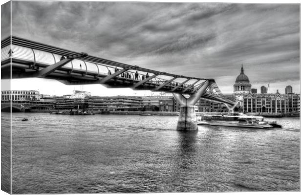 The Millennium Bridge Canvas Print by David Pyatt