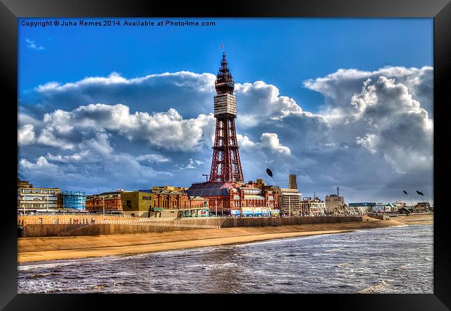 Blackpool Tower Framed Print by Juha Remes