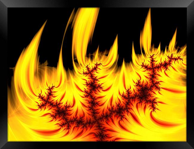Fractal fire burning hot Framed Print by Matthias Hauser