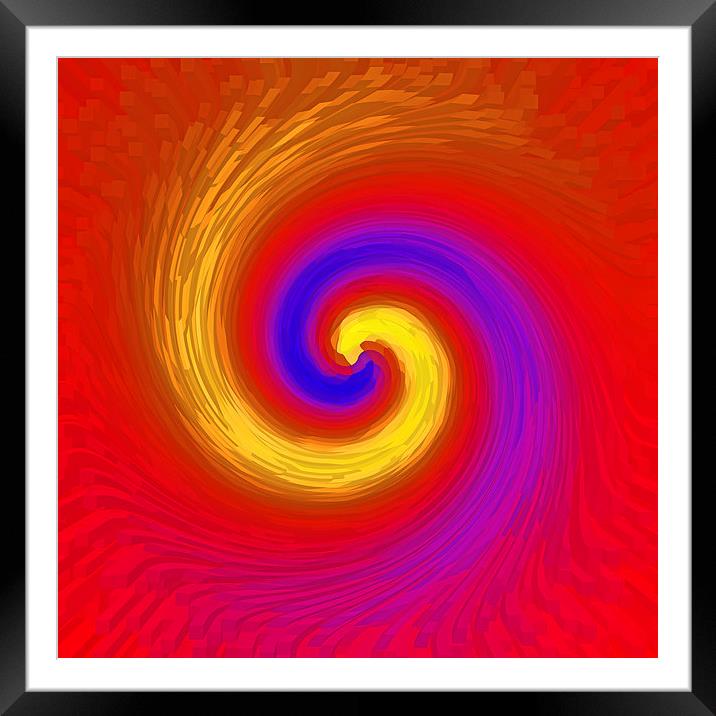 Whirlpool of paint Framed Mounted Print by Robert Gipson