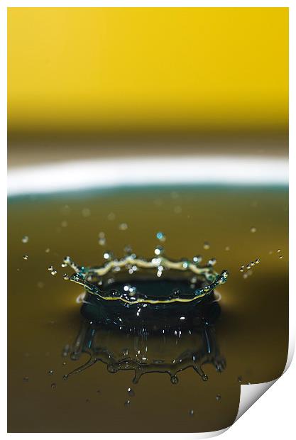 Water Droplet Yellow/Green Print by Jade Wylie