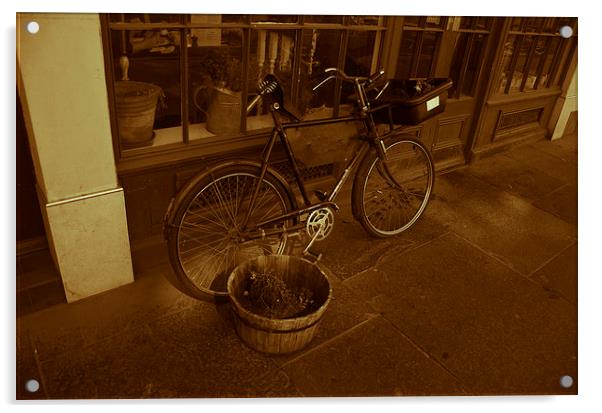 Old Bike Acrylic by Devon Lowery