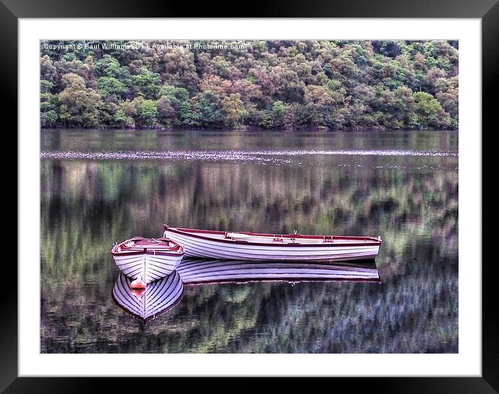 Boats and Reflections Framed Mounted Print by Paul Williams
