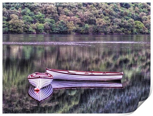 Boats and Reflections Print by Paul Williams