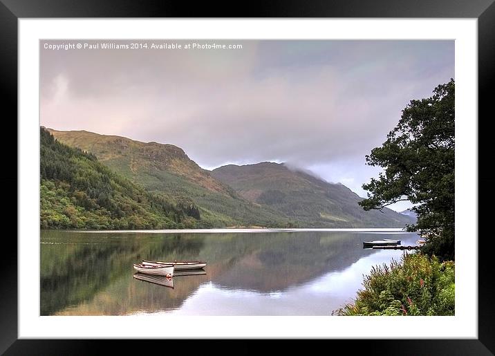 Calm & Tranquility on Loch Fyne Framed Mounted Print by Paul Williams