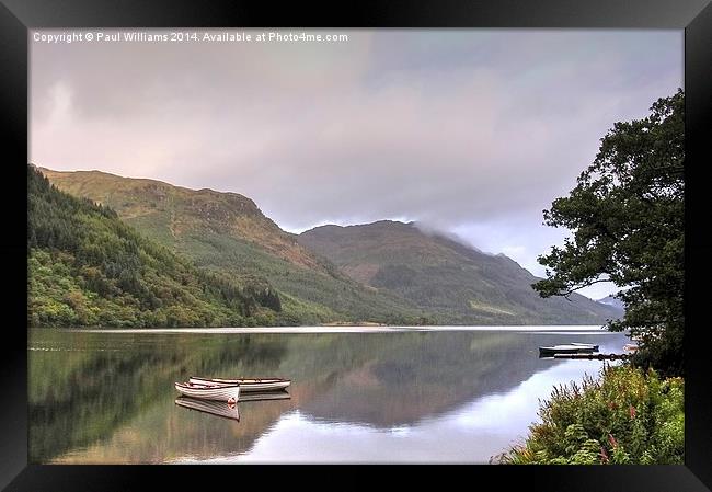 Calm & Tranquility on Loch Fyne Framed Print by Paul Williams
