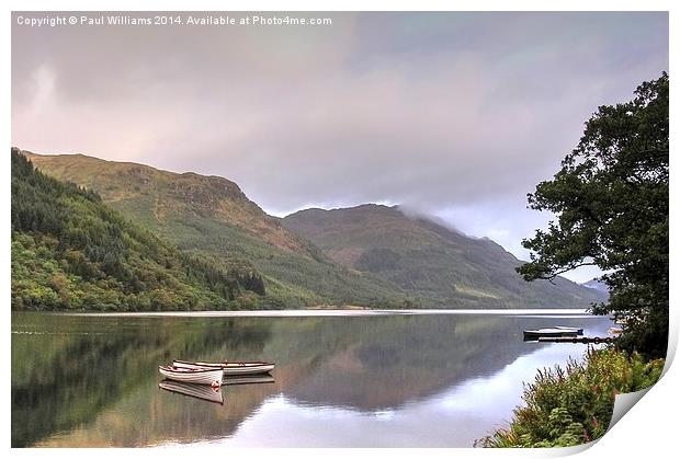 Calm & Tranquility on Loch Fyne Print by Paul Williams