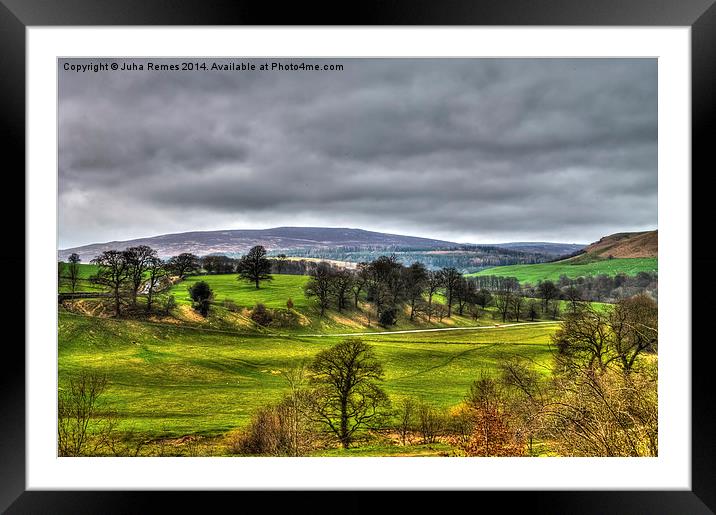 Yorkshire Dales and Grey Skies Framed Mounted Print by Juha Remes