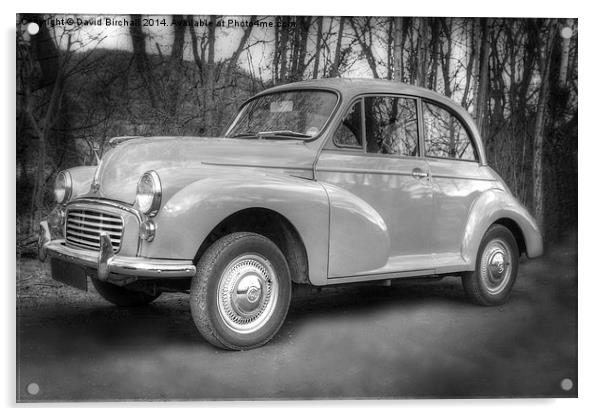 Morris Minor Car Acrylic by David Birchall