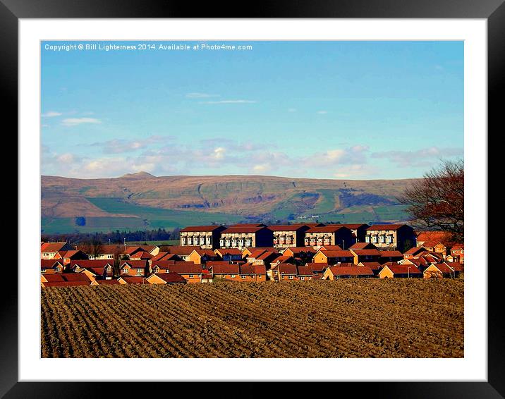 Rooftops and Campsie Hills Framed Mounted Print by Bill Lighterness