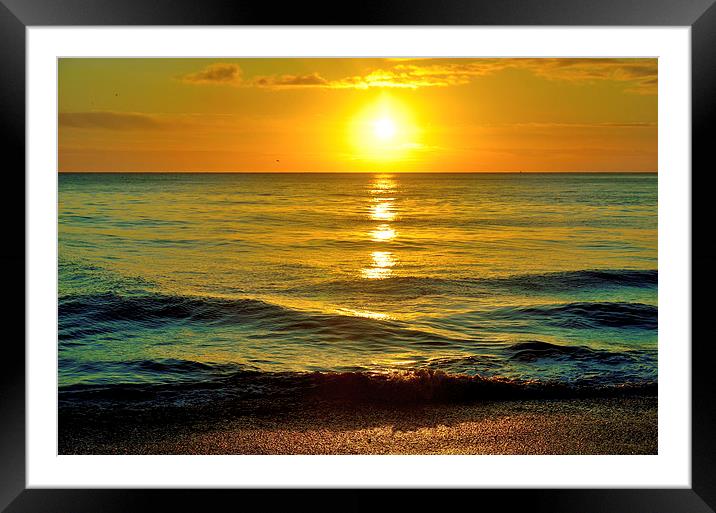 Gentle Seas Framed Mounted Print by Andrew McCauley