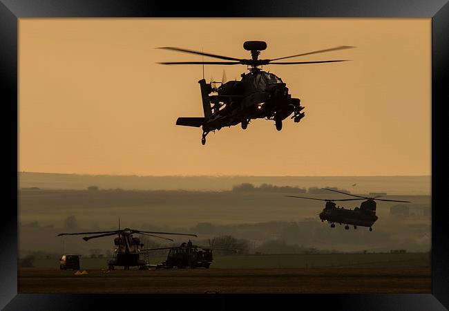 Apache Chinook Merlin Framed Print by Oxon Images