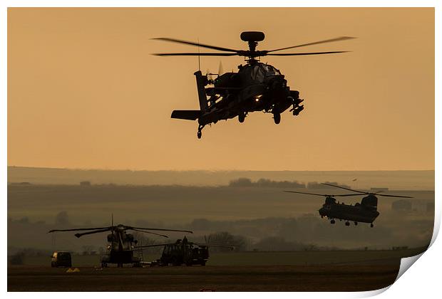 Apache Chinook Merlin Print by Oxon Images