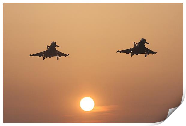 Typhoons at sunset Print by Tim  Senior