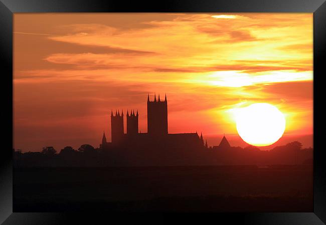Lincoln Cathedral at Sunset Framed Print by Tim  Senior