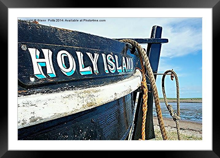 Holy Island Framed Mounted Print by Glenn Potts