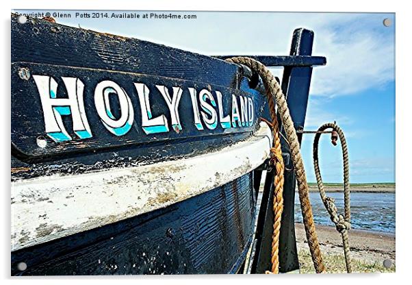 Holy Island Acrylic by Glenn Potts